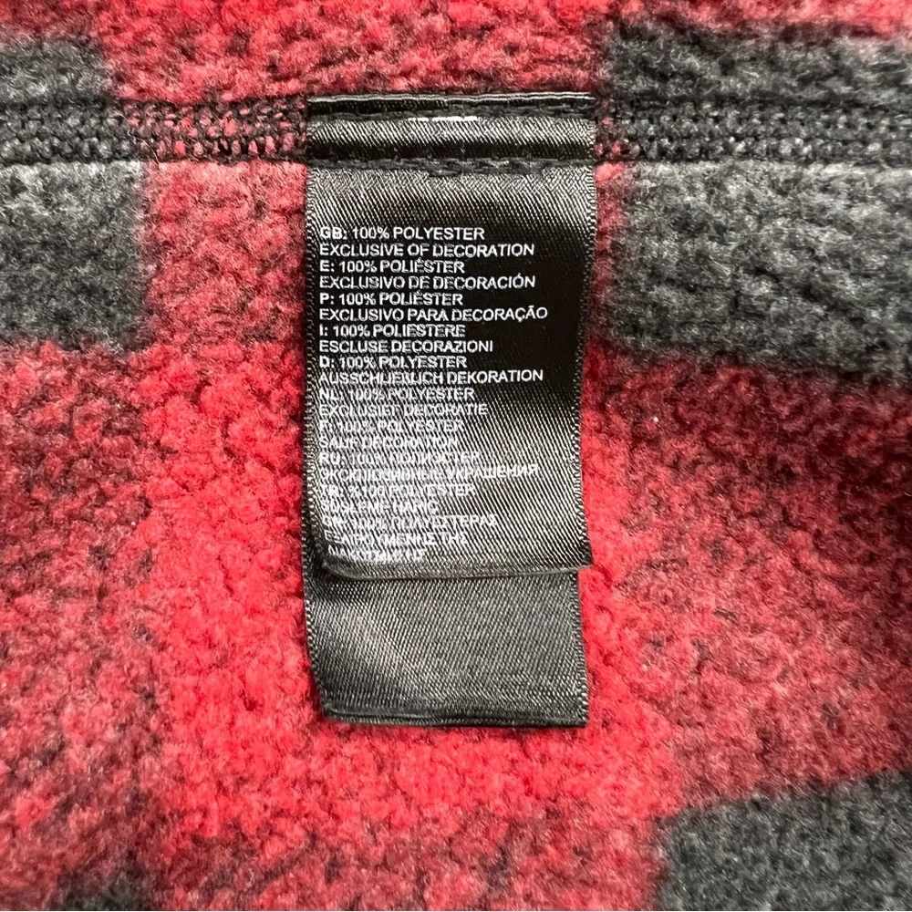 The North Face Men’s Novelty Gordon Lyons ¼ Zip Fleece Shirt Size L Red Black